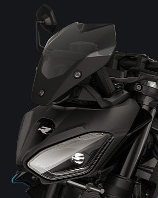 The optional tinted Sport windscreen