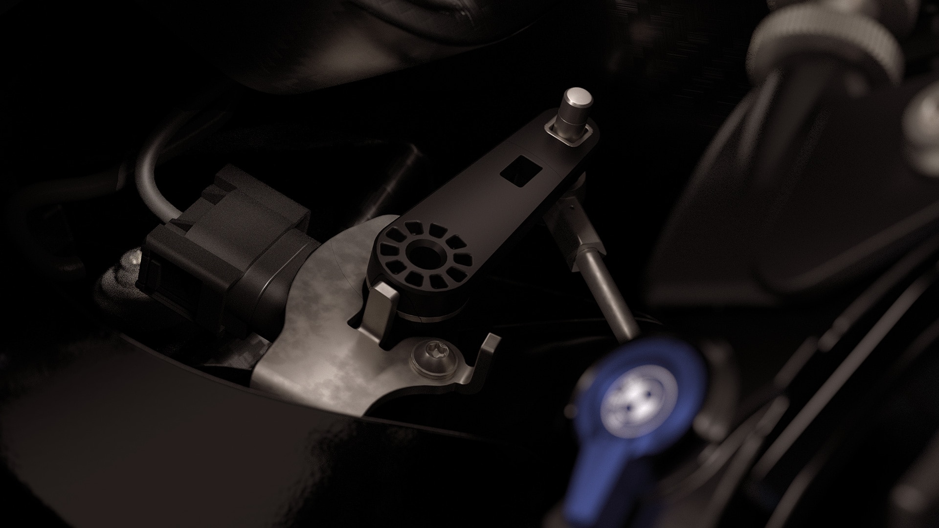 Cảm biến góc lái của S 1000 RR.