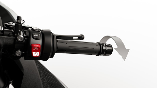 Cụm ga phản hồi nhanh trên BMW S 1000 RR.